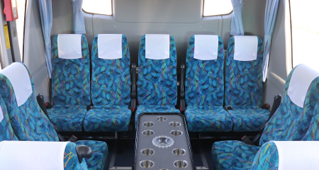 埼玉中央観光バス株式会社のバス車内の写真